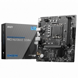 Материнская плата MSI PRO H610M-E DDR4 S1700, 2DDR4,1PCI-Ex16,1PCI-Ex1,1M.2,4SATA3.0,4USB3.2Gen1,8USB 2.0 mATX