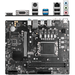 Материнская плата MSI PRO H610M-E DDR4 S1700, 2DDR4,1PCI-Ex16,1PCI-Ex1,1M.2,4SATA3.0,4USB3.2Gen1,8USB 2.0 mATX
