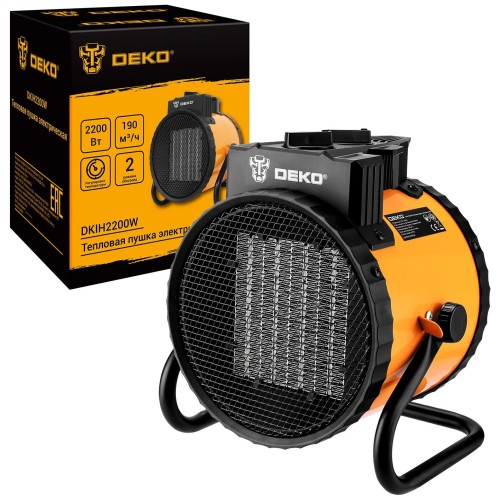 Тепловая пушка электрическая Deko DKIH2200W 2200Вт оранжевый