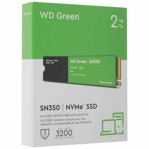 Накопитель WD SSD Black SN850X, 2.0TB, M.2(22x80mm), NVMe, PCIe 4.0 x4, 3D TLC, R/W 7300/6600MB/s, IOPs 1 200 000/1 100 000, TBW 1200, DWPD 0.3, with Heat Spreader (12 мес.)