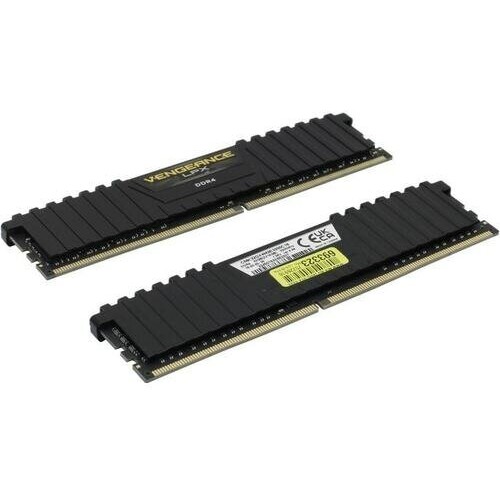 Модуль памяти Corsair DDR4, 3200MHz 32GB 2x16GB Dimm, Unbuffered, Dual Rank, 16-20-20-38, XMP 2.0, Vengeance LPX black Heatspreader, Black PCB, 1.35V