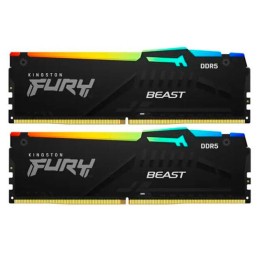 Модуль памяти Kingston 32GB 5200MT/s DDR5 CL40 DIMM (Kit of 2) FURY Beast RGB