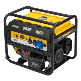 Генератор бензиновый PS-55EA, 5,5 кВт, 230В, 25л, коннектор автоматики, электростартер// Denzel