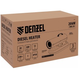 Дизельная тепловая пушка DHG-20, 20 кВт, 500 м3/ч, прямой нагрев// Denzel