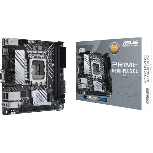 Материнская плата Asus PRIME H610I-PLUS D4-CSM Soc-1700 Intel H610 2xDDR4 mini-ITX AC`97 8ch(7.1) GbLAN+VGA+HDMI+DP