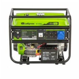 Генератор бензиновый БС-6500Э, 5,5 кВт, 230В, 4-х такт., 25 л, электростартер// Сибртех