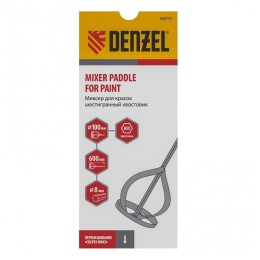 Миксер для красок, 100 х 8 х 600 мм, шестигранный хвостовик// Denzel