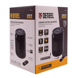Тепловентилятор электр. керамический DTFC-2000, пульт, 3 реж., вент., нагрев 1000/2000 Вт// Denzel