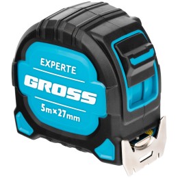 Рулетка Experte, 5 м x 27 мм, двухкомпон. корпус, магнит, двухстор. разметка, нейлон// Gross
