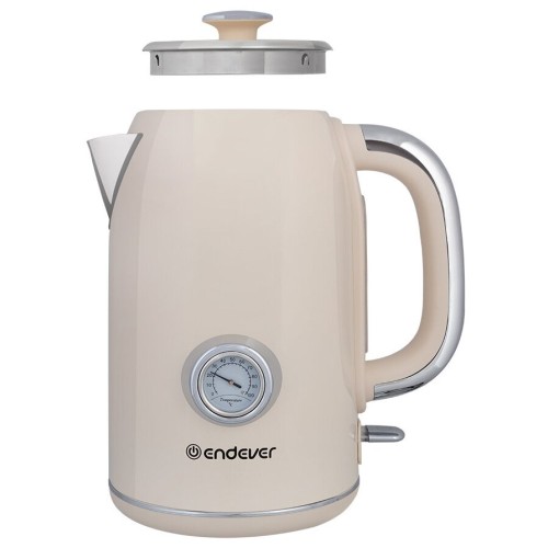 Электрочайник ENDEVER Skyline KR-257S, 2200Вт, цвет бежевый, Объем 1,7л, корпус из н