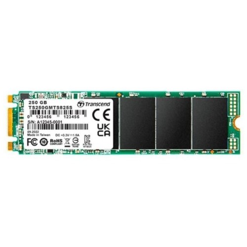 Накопитель SSD M.2 Transcend 250Gb MTS825 <TS250GMTS825S> (SATA3, up to 500/330MBs, 3D NAND, 90TBW, 22x80mm)