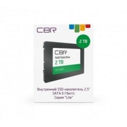 Внутренний SSD-накопитель CBR SSD-001TB-2.5-LT22, серия "Lite", 1024 GB, 2.5", SATA III 6 Gbit/s, SM2259XT, 3D TLC NAND, R/W speed up to 550/520 MB/s, TBW (TB) 500
