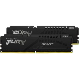 Модуль памяти DDR 5 DIMM 64Gb PC41600, 5200Mhz, Kingston FURY Beast Black XMP CL40 (Kit of 2) (KF552C40BBK2-64) (retail)