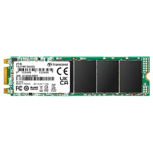 Накопитель SSD M.2 Transcend 2.0Tb MTS825 <TS2TMTS825S> (SATA3, up to 560/500MBs, 3D NAND, 720TBW, 22x80mm)
