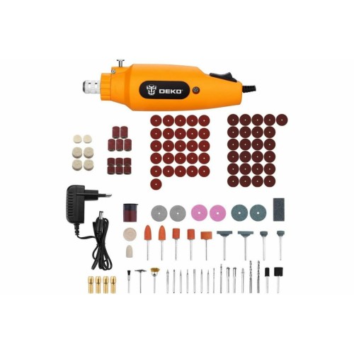 Гравер Deko DKRT150 в кейсе+110 аксессуаров 150Вт насадок:110 кейс