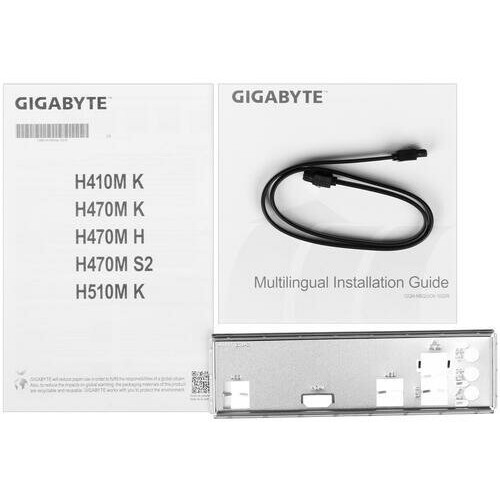 Материнская плата Gigabyte H470M K Soc-1200 Intel H470 2xDDR4 mATX AC`97 8ch(7.1) GbLAN+HDMI RTL