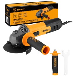 Углошлифовальная машина Deko DKAG750 750Вт 12000об/мин рез.шпин.:M14 d=125мм