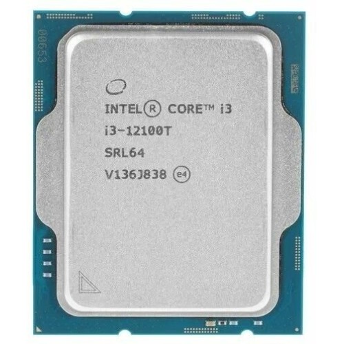 Процессор Core i3-12100T OEM  (Alder Lake, Intel 7, C4(0EC/4PC)/T4, Performance Base 2,20GHz(PC), Turbo 4,10GHz, Max Turbo 4,10GHz, UHD 730, L2 5Mb, Cache 12Mb, Base TDP 35W, Turbo TDP 69W, S1700) (CM8071504651106)