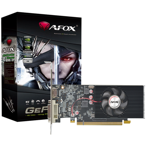 Видеокарта AFOX GT1030 4GB DDR4 64BIT, DVI HDMI ATX SINGLE FAN (AF1030-4096D4H5)