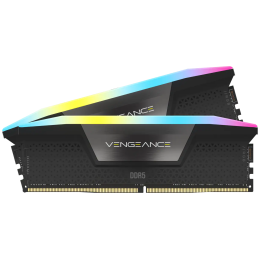 Модуль памяти Corsair Vengeance RGB  DDR5 Dimm CMH32GX5M2B5200C40 5200MHz 32GB 2x16GB Unbuffered, 40-40-40-77, XMP 3.0, Black Heatspreader, 1.25V (692850)