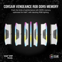 Модуль памяти Corsair Vengeance RGB  DDR5 Dimm CMH32GX5M2B5200C40 5200MHz 32GB 2x16GB Unbuffered, 40-40-40-77, XMP 3.0, Black Heatspreader, 1.25V (692850)