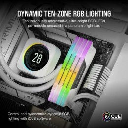 Модуль памяти Corsair Vengeance RGB  DDR5 Dimm CMH32GX5M2B5200C40 5200MHz 32GB 2x16GB Unbuffered, 40-40-40-77, XMP 3.0, Black Heatspreader, 1.25V (692850)