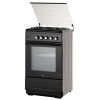 Газовая плита FLAMA N FG 24237 B коричневый (стеклянная крышка) реш.сталь