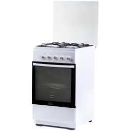 Комбинированная плита FLAMA L FK 1412 W белый (стеклянная крышка) реш.сталь