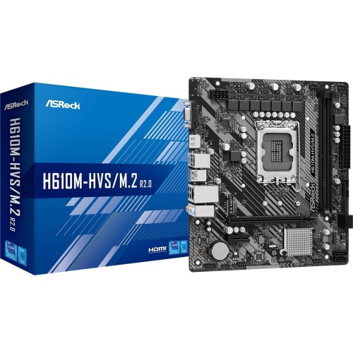 Материнская плата Asrock H610M-HVS/M.2 R2.0 Soc-1700 Intel H610 2xDDR4 mATX AC`97 8ch(7.1) GbLAN+VGA+HDMI