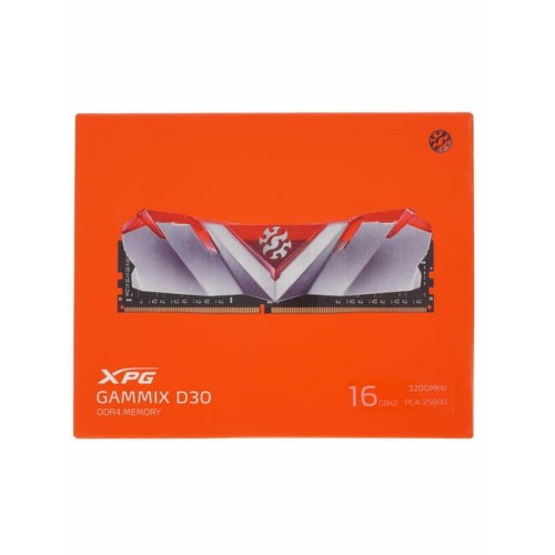 Модуль памяти ADATA 32GB (2x16GB) DDR4 UDIMM, XPG GAMMIX D30, 3200MHz CL16-20-20, 1.35V, Красный Радиатор