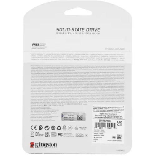 Накопитель SSD Kingston 500GB SFYRSK/500G M.2 2280  NVMe, PCIe 4.0 x4, 3D TLC, R/W 7300/3900MB/s