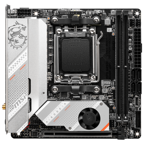 Материнская плата MSI MPG B650I EDGE WIFI, AM5,2DDR5,1PCIEx16,2M.2,4SATA3,1USB 20G,4USB 10G,4USB 5G,2USB2 (010146)