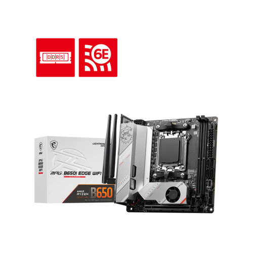 Материнская плата MSI MPG B650I EDGE WIFI, AM5,2DDR5,1PCIEx16,2M.2,4SATA3,1USB 20G,4USB 10G,4USB 5G,2USB2 (010146)