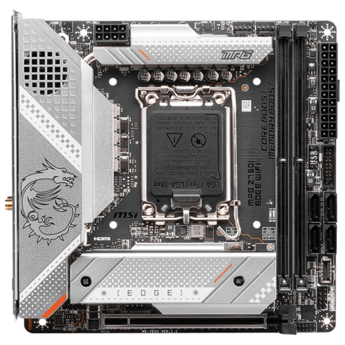Материнская плата MSI MPG Z790I EDGE WIFI, Z790, LGA1700, 2DDR5, 1PCIEx16, 3M.2, 4SATA3