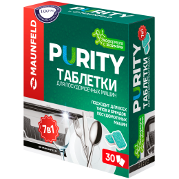 Таблетки для посудомоечных машин эко all in 1 Purity by MAUNFELD MDT30EC (30 шт. в упаковке)