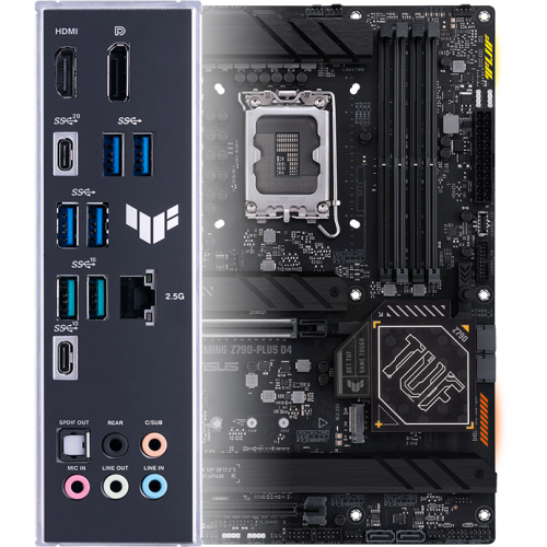 Материнская плата Asus TUF GAMING Z790-PLUS D4 Soc-1700 Intel Z790 4xDDR4 ATX AC`97 8ch(7.1) 2.5Gg RAID+HDMI+DP