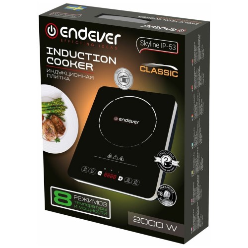Плита индукционная ENDEVER Skyline IP-53, черный, 2000 Вт