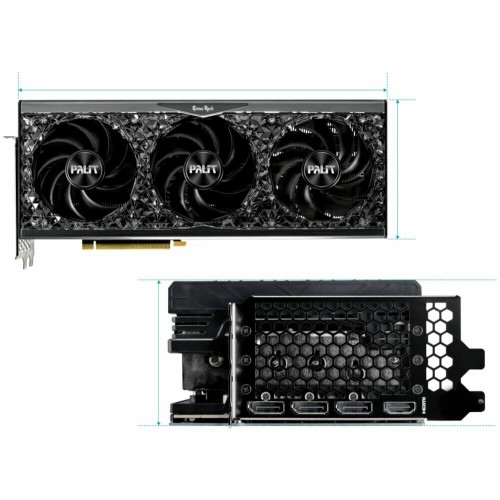 Видеокарта Palit RTX4070Ti GAMINGPRO OC NVIDIA GeForce RTX 4070TI PCI-E 4.0 12288Mb 192 GDDR6X 2310/21000 HDMIx1 DPx3 HDCP Ret