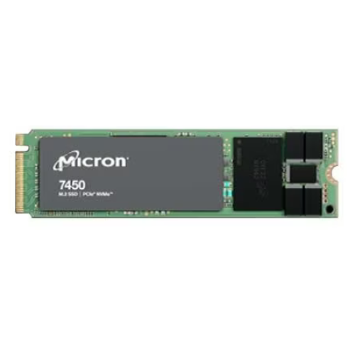 Накопитель Micron SSD 7450 PRO, 480GB, M.2(22x80mm), NVMe, PCIe 4.0 x4, 3D TLC, R/W 5000/700MB/s, IOPs 280 000/40 000, TBW 800, DWPD 1 (12 мес.)