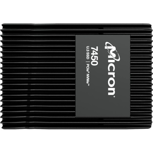 Накопитель Micron SSD 7450 PRO, 7680GB, U.3(2.5" 15mm), NVMe, PCIe 4.0 x4, 3D TLC, R/W 6800/5600MB/s, IOPs 1 000 000/215 000, TBW 14000, DWPD 1 (12 мес.)