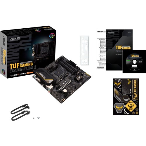 Материнская плата Asus TUF GAMING A520M-PLUS II  Soc-AM4  4xDDR4 mATX AC`97 8ch(7.1) GbLAN RAID+VGA+HDMI+DP