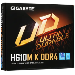 Материнская плата Gigabyte H610M K DDR4 Soc-1700 Intel H610 2xDDR4 mATX AC`97 8ch(7.1) GbLAN+VGA+HDMI