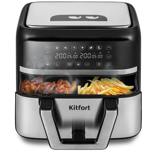 Аэрогриль KITFORT КТ-2247 2850Вт черный/серебристый
