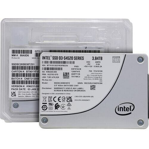 Твердотельный накопитель SSD Intel SATA III 3.84Tb SSDSC2KB038TZ01 D3-S4520 2.5"