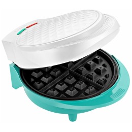 Вафельница KITFORT КТ-1667 1000Вт белый/бирюзовый
