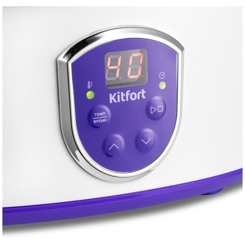 Йогуртница KITFORT КТ-2088-1 20Вт белый/фиолетовый