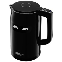 Электрочайник KITFORT КТ-6154 1.7л. 2200Вт черный (корпус: нержавеющая сталь/пластик)