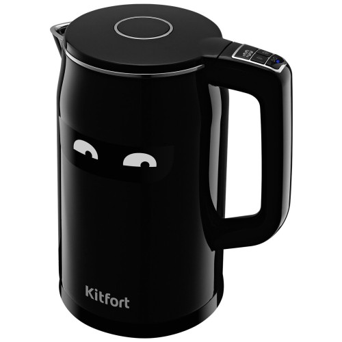 Электрочайник KITFORT КТ-6154 1.7л. 2200Вт черный (корпус: нержавеющая сталь/пластик)