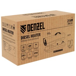 Дизельная тепловая пушка DHG-25i, 25 кВт, 600 м3/ч, прямой нагрев, термостат// Denzel