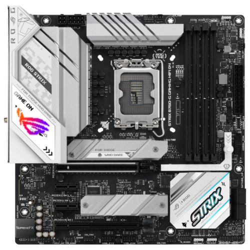 Материнская плата Asus ROG STRIX B760-G GAMING WIFI D4 Soc-1700 Intel B760 4xDDR4 mATX AC`97 8ch(7.1) 2.5Gg RAID+HDMI+DP